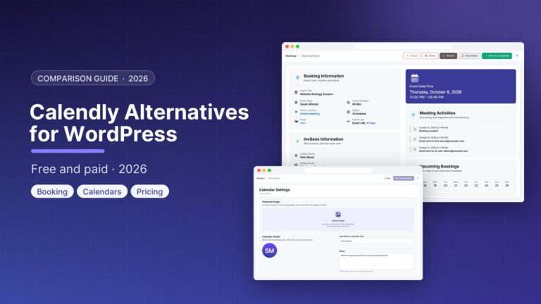 Best Calendly Alternatives for WordPress — Free and Paid (2026)