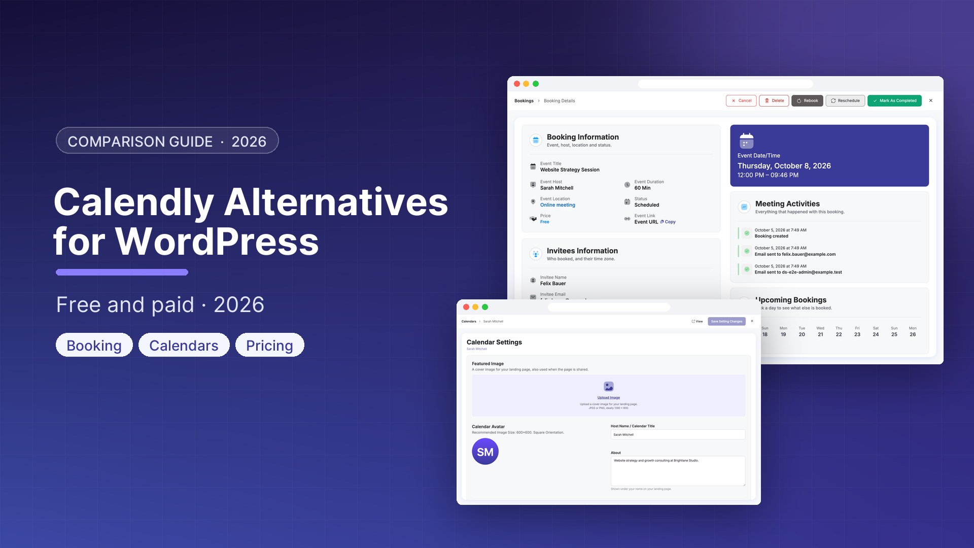 Best Calendly Alternatives for WordPress — Free and Paid (2026)