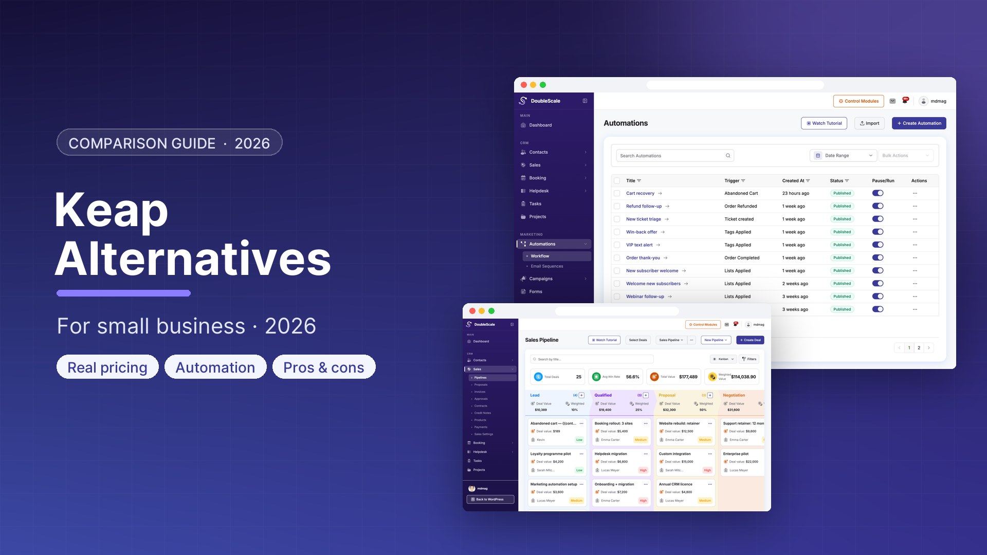Best Keap (Infusionsoft) Alternatives for Small Business (2026)