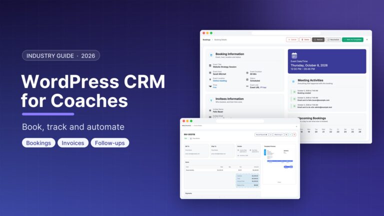WordPress CRM for Coaches: Book, Track, and Automate Your Coaching Business