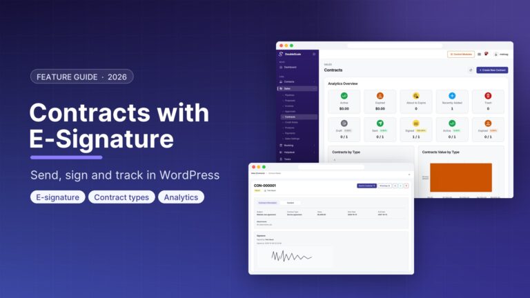 WordPress Contract Plugin with E-Signature (CRM)