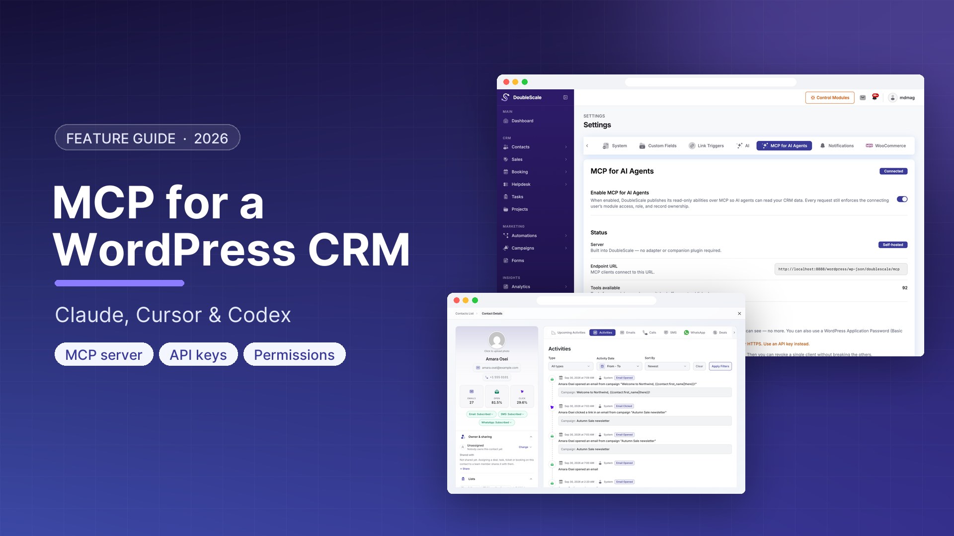 MCP for a WordPress CRM: Claude, Cursor & Codex