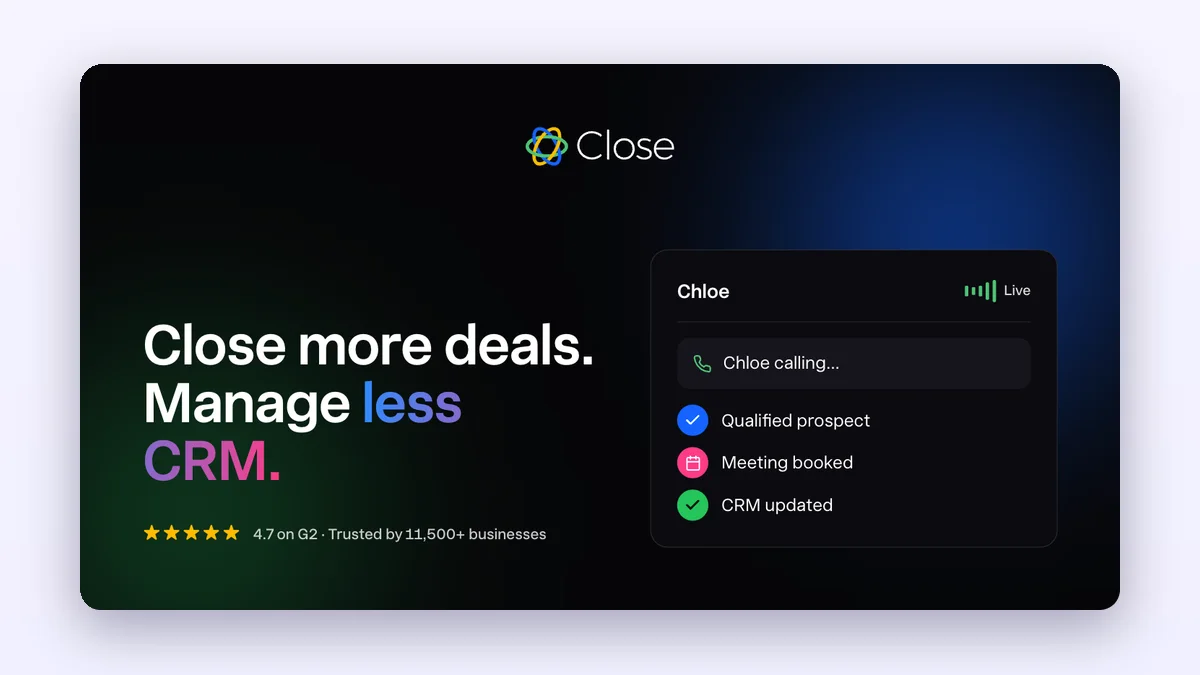 Close, one of the best Pipedrive alternatives for small business