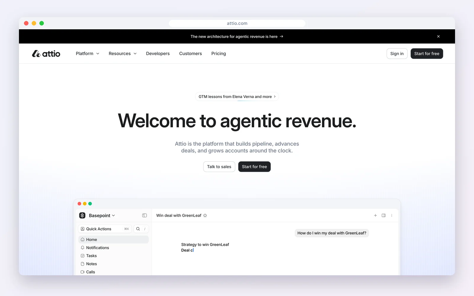 Attio website