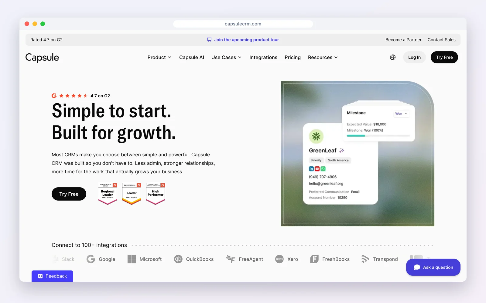 Capsule website