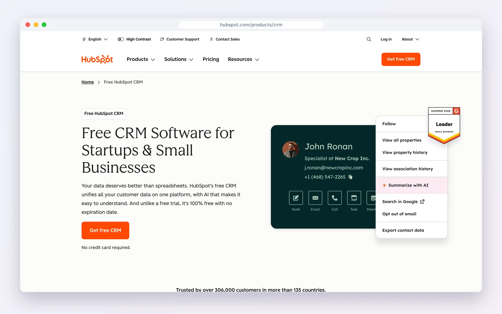 HubSpot website