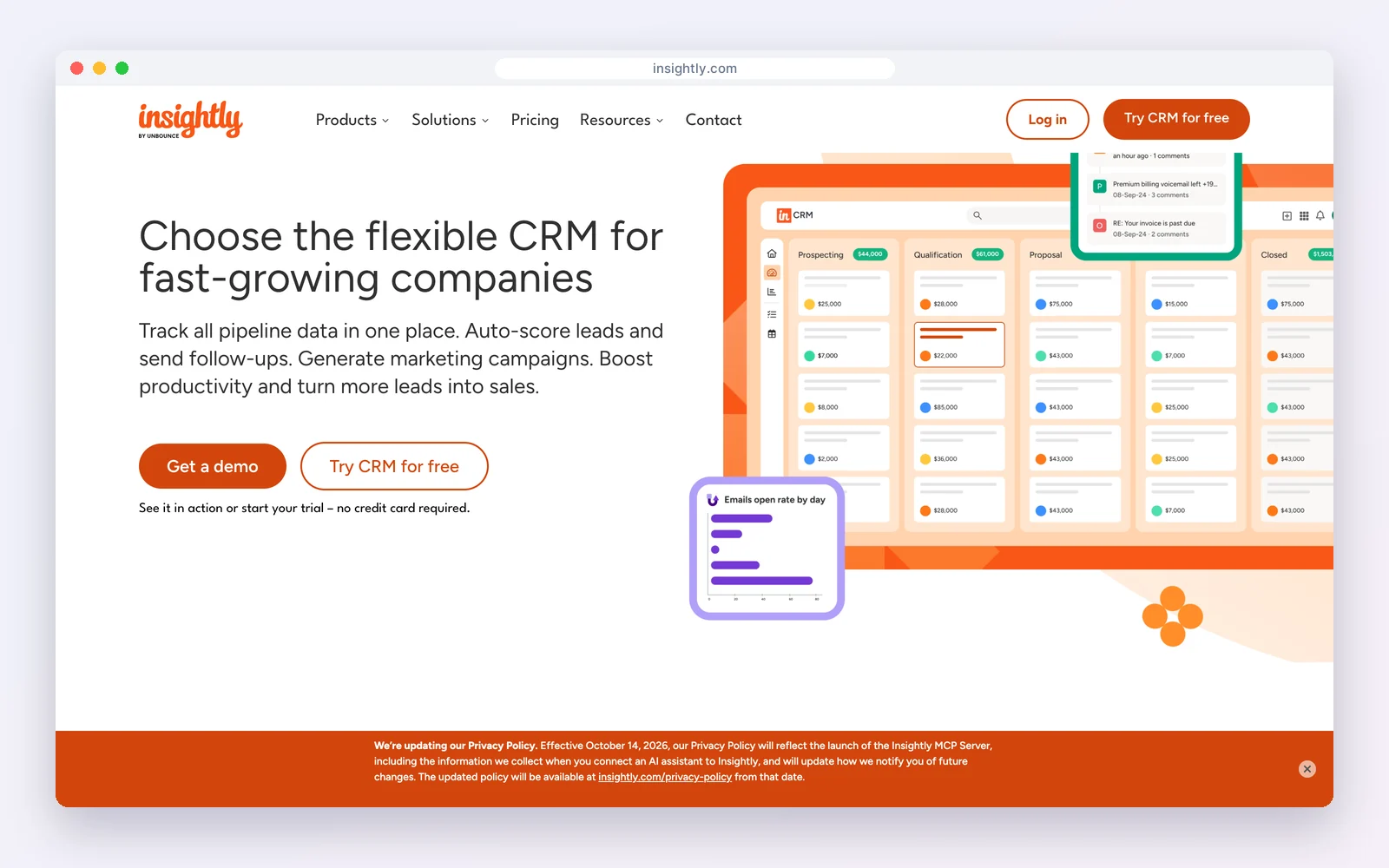 Insightly website