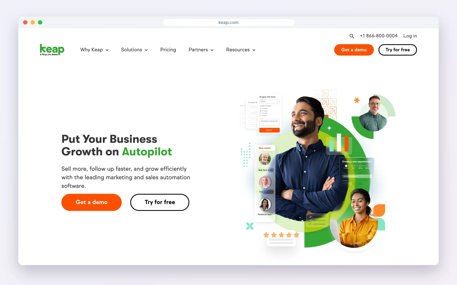Keap website
