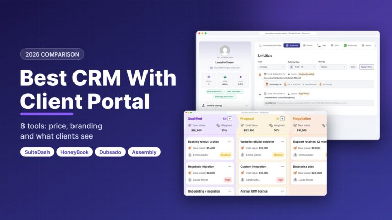 Best CRM With Client Portal (2026): 8 Tools Compared on Price, Branding and What Clients See