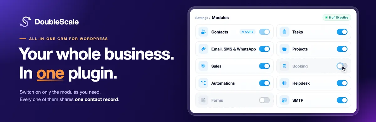 DoubleScale WordPress plugin banner