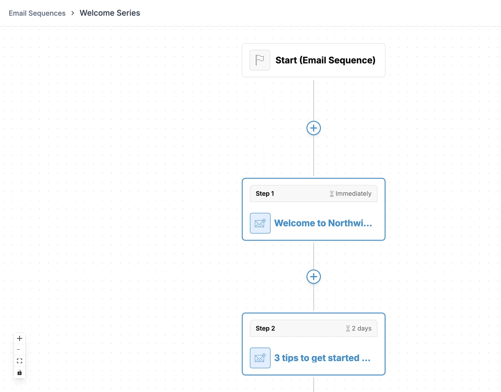 DoubleScale email sequence with two steps and a two-day delay