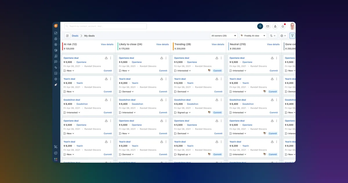Freshsales, a free CRM for real estate agents and brokers