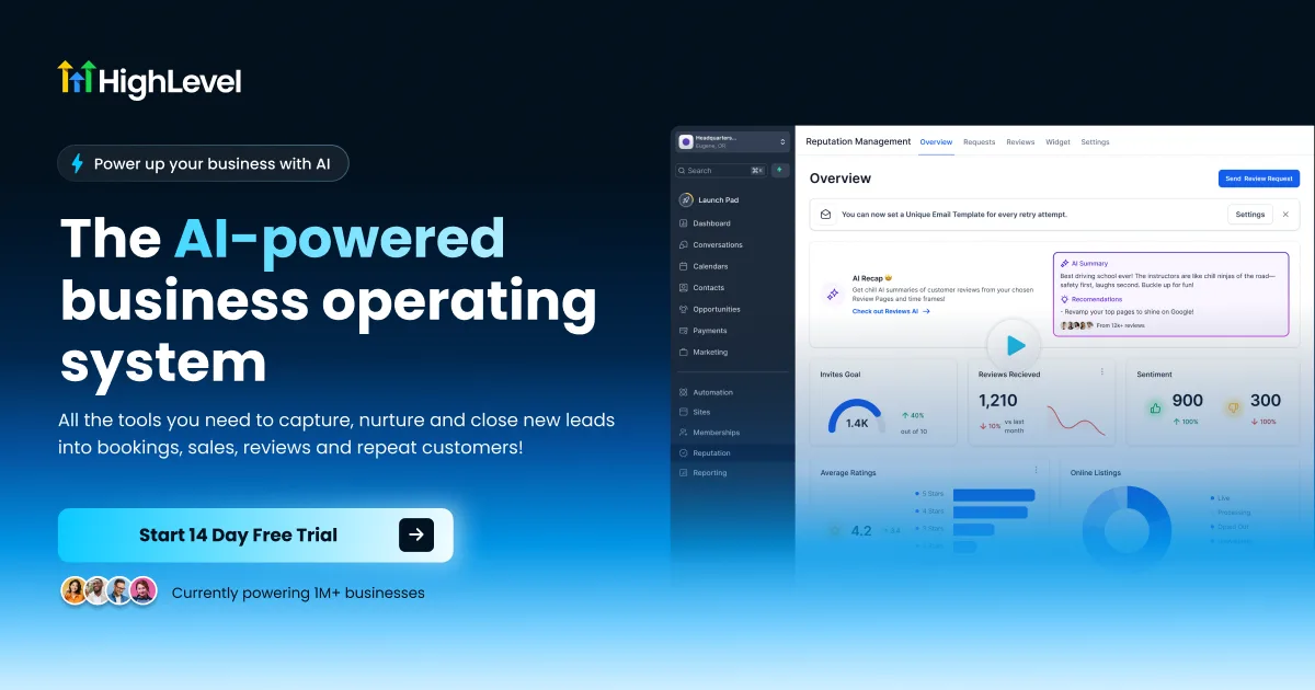 HighLevel platform, a HubSpot alternative for agencies
