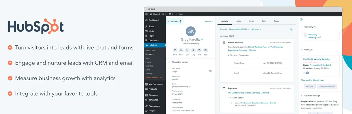 HubSpot for WordPress WordPress plugin banner