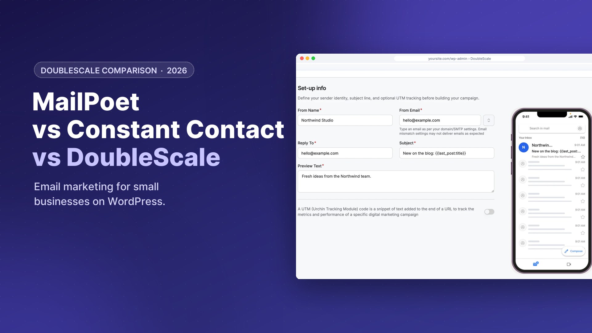 MailPoet vs Constant Contact vs DoubleScale for small businesses